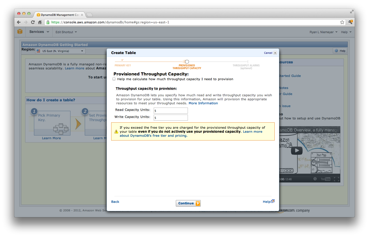 DynamoDB Accept Defaults 1