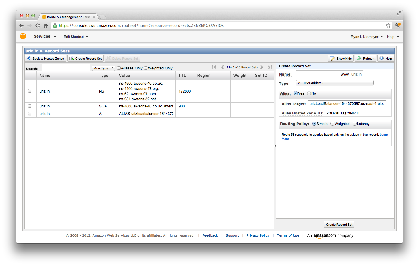 Route53 www subdomain